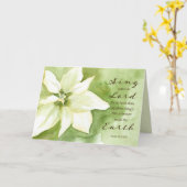 Merry Christmas Isaiah Bible Scripture Poinsettia Karte (Gelbe Blume)