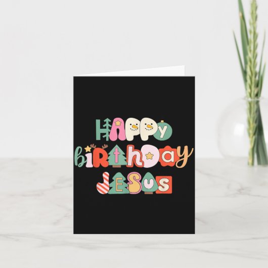 Merry Christmas Jesus Is The Gift To The World Chr Karte (Vorderseite)