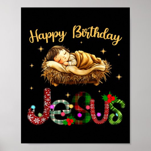 Merry Christmas Jesus Is The Gift To The World Chr Poster (Vorne)