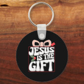 Merry Christmas Jesus Is The Gift To The World Chr Schlüsselanhänger (Vorderseite)