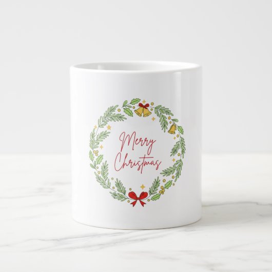Merry Christmas Jumbo-Tasse (Vorderseite)