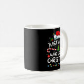 Merry Christmas Just A Girl Who Loves Christmas Tr Kaffeetasse (VorderseiteRechts)