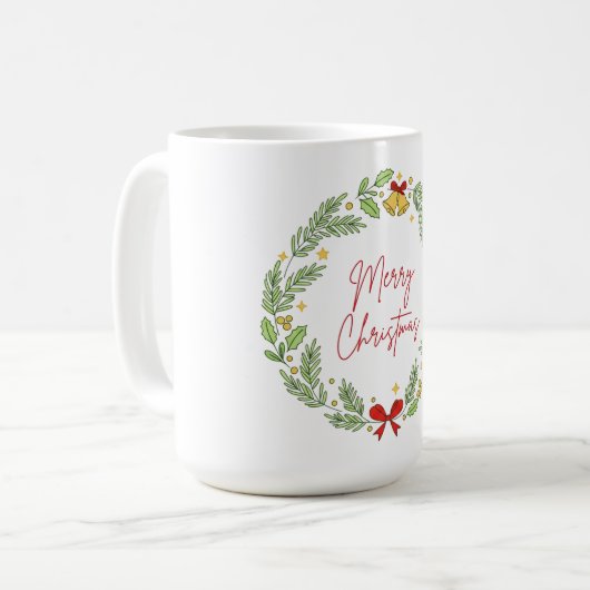 Merry Christmas Kaffeetasse (Vorderseite Links)