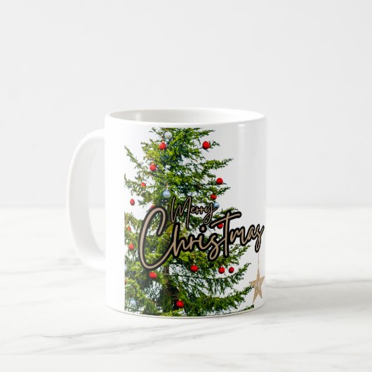 Merry Christmas Kaffeetasse (Vorderseite Links)