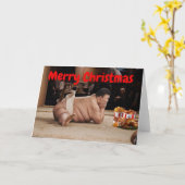 Merry Christmas Karte (Gelbe Blume)