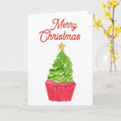 Merry Christmas Karte (Gelbe Blume)