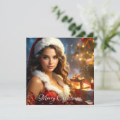 MERRY CHRISTMAS KARTE (Stehend Vorderseite)