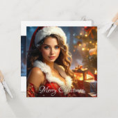 MERRY CHRISTMAS KARTE (Vorderseite/Rückseite Beispiel)
