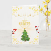 Merry Christmas Karte (Gelbe Blume)