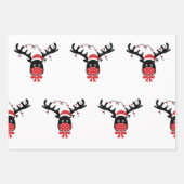 MERRY CHRISTMAS KATZEN MIT MASKS GIFT WRAP GESCHENKPAPIER SET (Vorderseite 3)