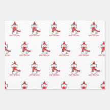 MERRY CHRISTMAS KATZEN MIT MASKS GIFT WRAP