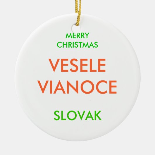 MERRY CHRISTMAS, KERAMIK ORNAMENT (Vorne)