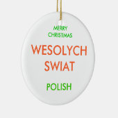 MERRY CHRISTMAS, KERAMIK ORNAMENT (Rechts)