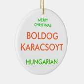 MERRY CHRISTMAS, KERAMIK ORNAMENT (Rechts)