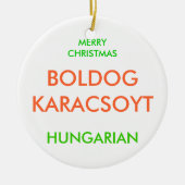 MERRY CHRISTMAS, KERAMIK ORNAMENT (Vorne)