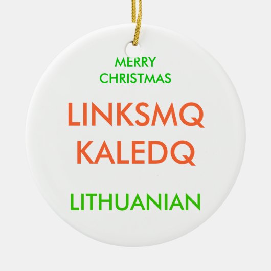 MERRY CHRISTMAS, KERAMIK ORNAMENT (Vorne)