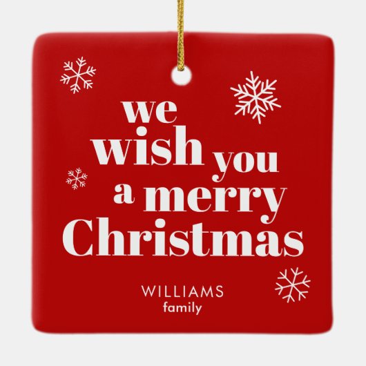 Merry Christmas  Keramikornament (Rückseite)