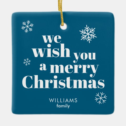 Merry Christmas Keramikornament (Vorderseite)