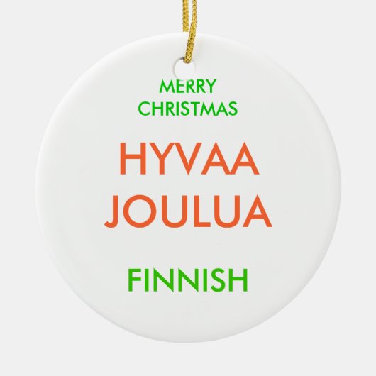 MERRY CHRISTMAS, KERAMIKORNAMENT (Vorne)