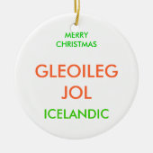 MERRY CHRISTMAS, KERAMIKORNAMENT (Vorne)