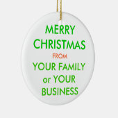 MERRY CHRISTMAS, KERAMIKORNAMENT (Rechts)