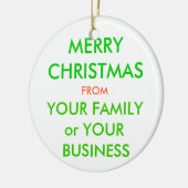 MERRY CHRISTMAS, KERAMIKORNAMENT (Links)