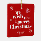 Merry Christmas Keramikornament (Rechts)