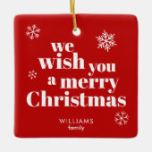 Merry Christmas  Keramikornament (Vorderseite)