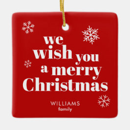 Merry Christmas Keramikornament