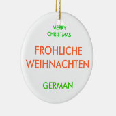 MERRY CHRISTMAS, KERAMIKORNAMENT (Rechts)