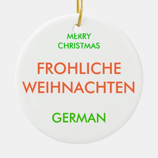 MERRY CHRISTMAS, KERAMIKORNAMENT (Vorne)