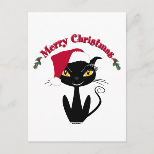 Merry Christmas Kitty Cat Feiertagspostkarte