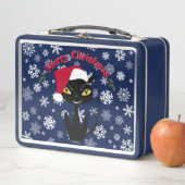 Merry Christmas Kitty Cat Metall Brotdose (Beispiel)