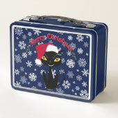 Merry Christmas Kitty Cat Metall Brotdose (Rückseite)
