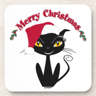 Merry Christmas Kitty Cat Untersetzer
