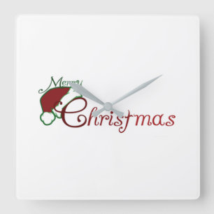 **MERRY CHRISTMAS** KLOCK QUADRATISCHE WANDUHR