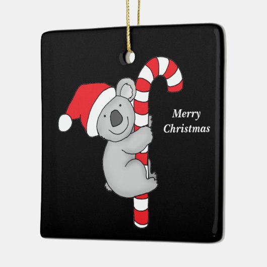 Merry Christmas Koala Bear Ceramic Ornament (Links)