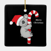Merry Christmas Koala Bear Ceramic Ornament (Rückseite)