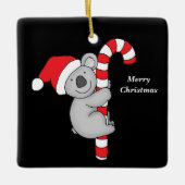 Merry Christmas Koala Bear Ceramic Ornament (Vorderseite)