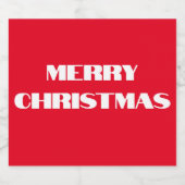 MERRY CHRISTMAS Label Schaumweinetikett (Einzelnes Label)