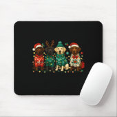 Merry Christmas Labrador Dog Retro Xmas Puppy Men  Mousepad (Mit Mouse)