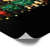 Merry Christmas Labrador Dog Retro Xmas Puppy Men Poster (Ecke)