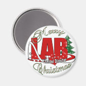 MERRY CHRISTMAS LABRADOR KLINISCHER DIREKTOR MAGNET (Vorderseite/Rückseite)