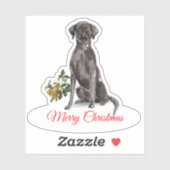 Merry Christmas Labrador Retriever CustomCut Vinyl Aufkleber (Blatt)