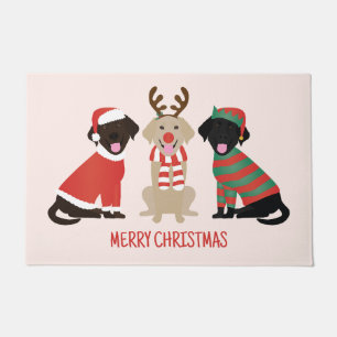 Merry Christmas Labrador Retriever Hunde Fußmatte