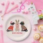 Merry Christmas Labrador Retriever Hunde Pappteller (Party)