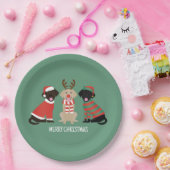 Merry Christmas Labrador Retriever Hunde Pappteller (Party)