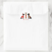 Merry Christmas Labrador Retriever Hunde Runder Aufkleber (Tasche)