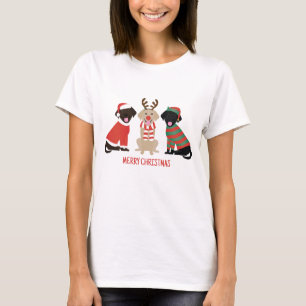Merry Christmas Labrador Retriever Hunde T-Shirt