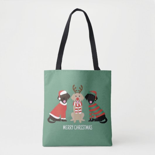 Merry Christmas Labrador Retriever Hunde Tasche (Vorderseite)
